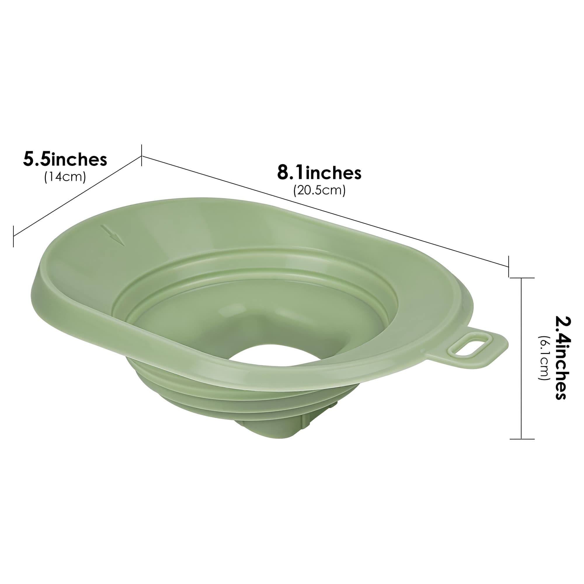 Anti-Splash Liquid Guide Cover Compatible with Ninja Slushie Machine FS301 FS300, Food-Grade Silicone Flow Hood & Foldable Funnel, Creami Swirl Pints Containers Accessories for No Spills (Green) - 2