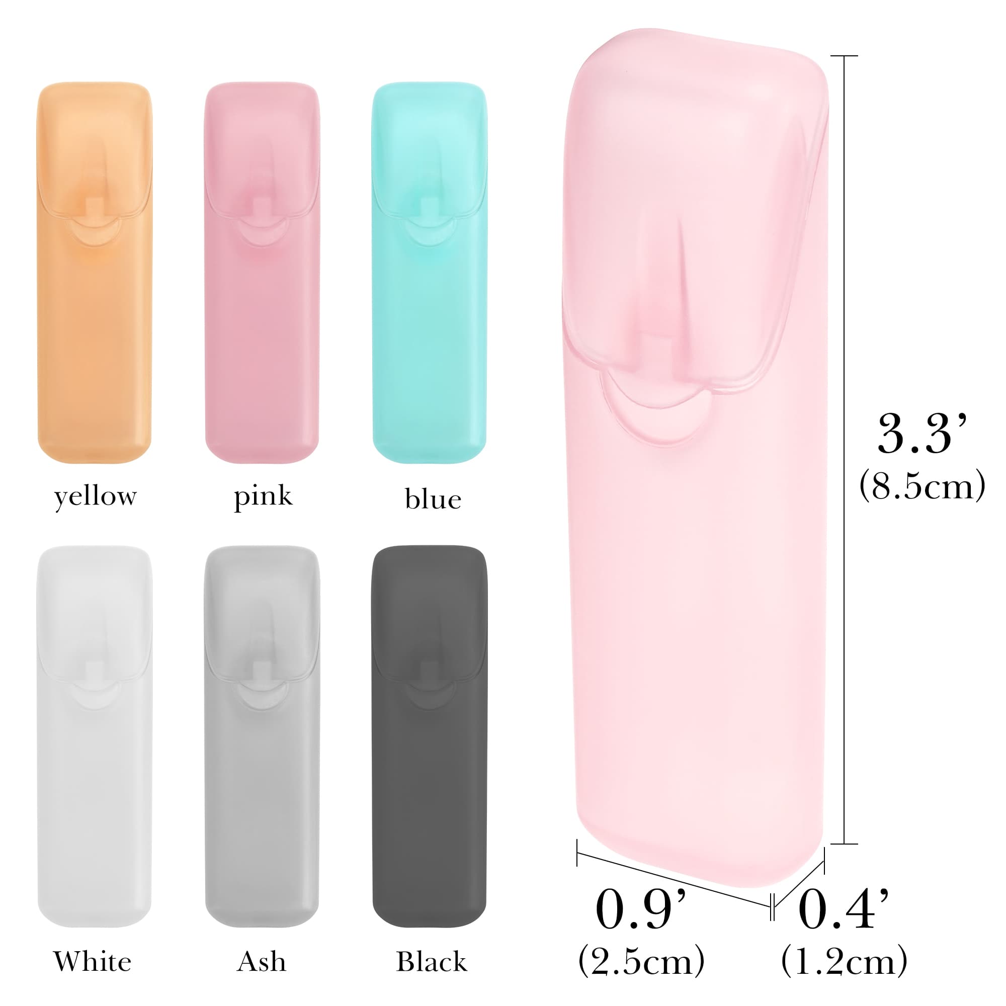 ReignSword 6 Pack Travel Cotton Swab Holder, Portable Qtip Storage Case with Dustproof Lid, Small Clear Plastic Container for Dental Floss & Hair Ties - 1