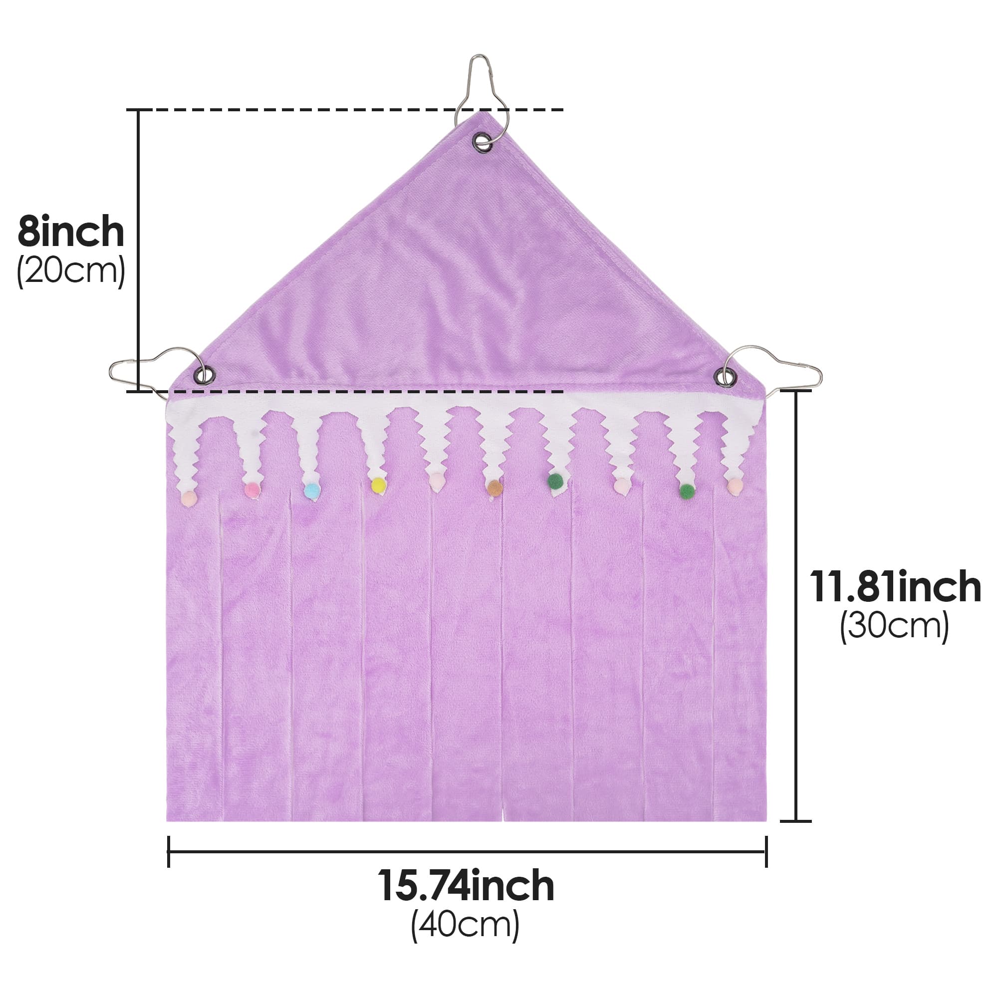 ReignSword Guinea Pig Corner Hideout, Triangular Small Animal Hideaway Hammock, Soft Cage Bed Accessories for Ferret, Hamster, Hedgehog, Chinchilla, Bunny (Purple) - 2