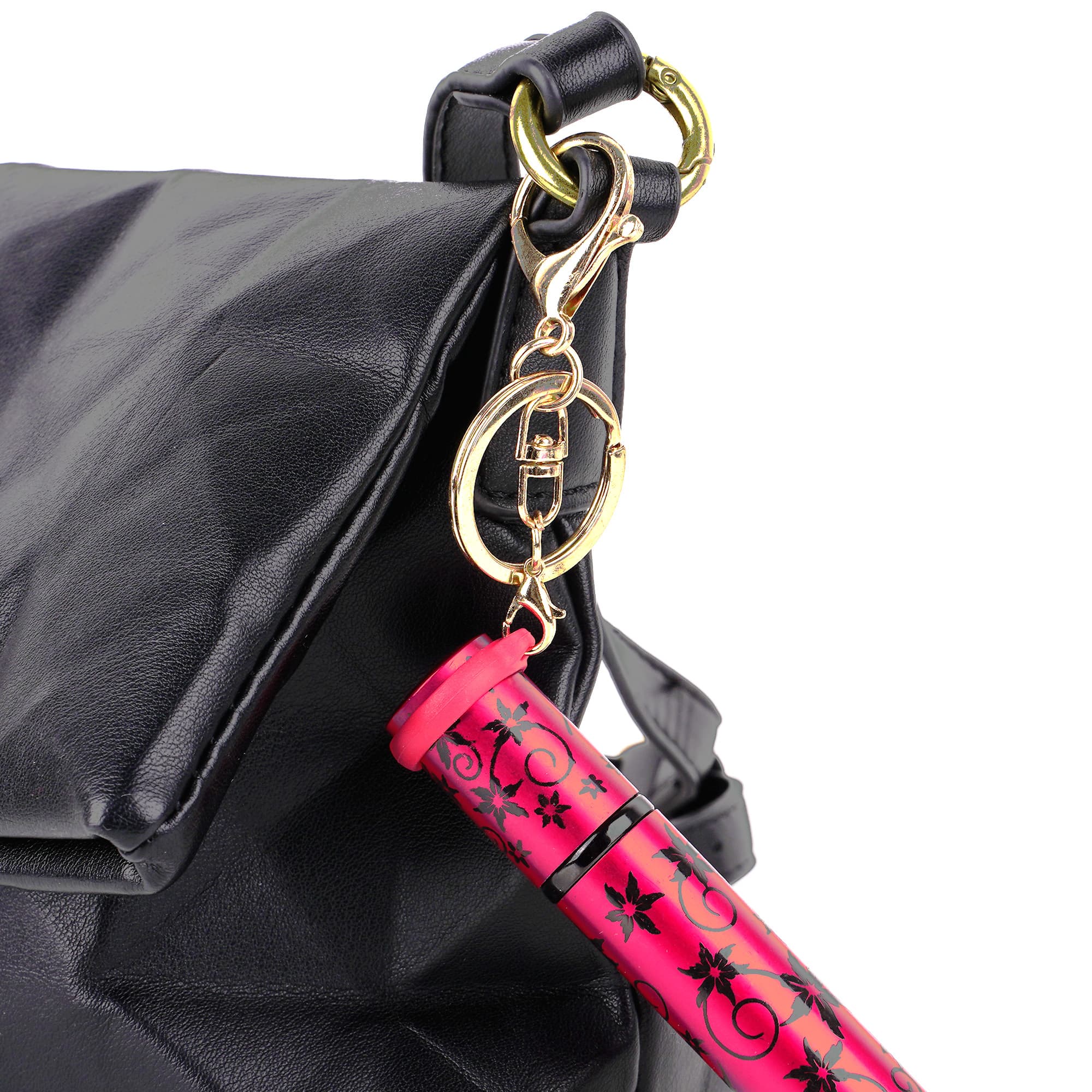 ReignSword Lip Gloss Keychain for Women, 3 Pack Lipstick Holder Key Chain with 9 Rubber Rings, Portable Lip Balm Holder for Purse Charms Keychain Wallet Tumbler Accessories - 4