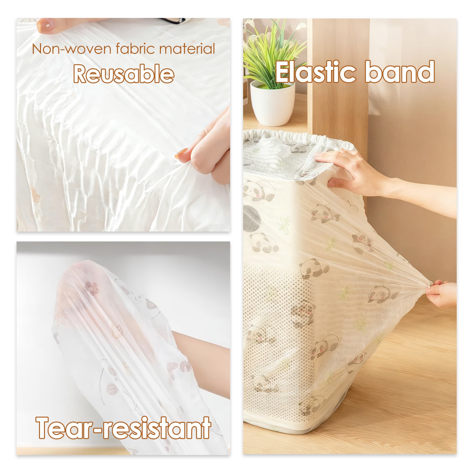 ReignSword 10 PCS Extra Large Disposable Kitchen Dust Covers, Thickened Non-Woven Fabric Dust Cover with Elastic Band for Luggage, Large Home Appliances, Air Fryer, Blender - 5