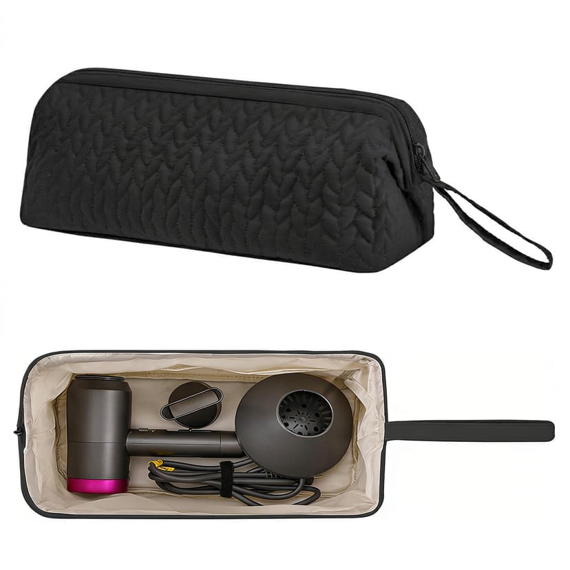 ReignSword Hair Tools Travel Bag, Waterproof Dustproof Case Compatible with Dyson Airwrap & Shark FlexStyle, Portable Organizer for Hair Dryer, Curling/Flat Irons & Attachments (Black)