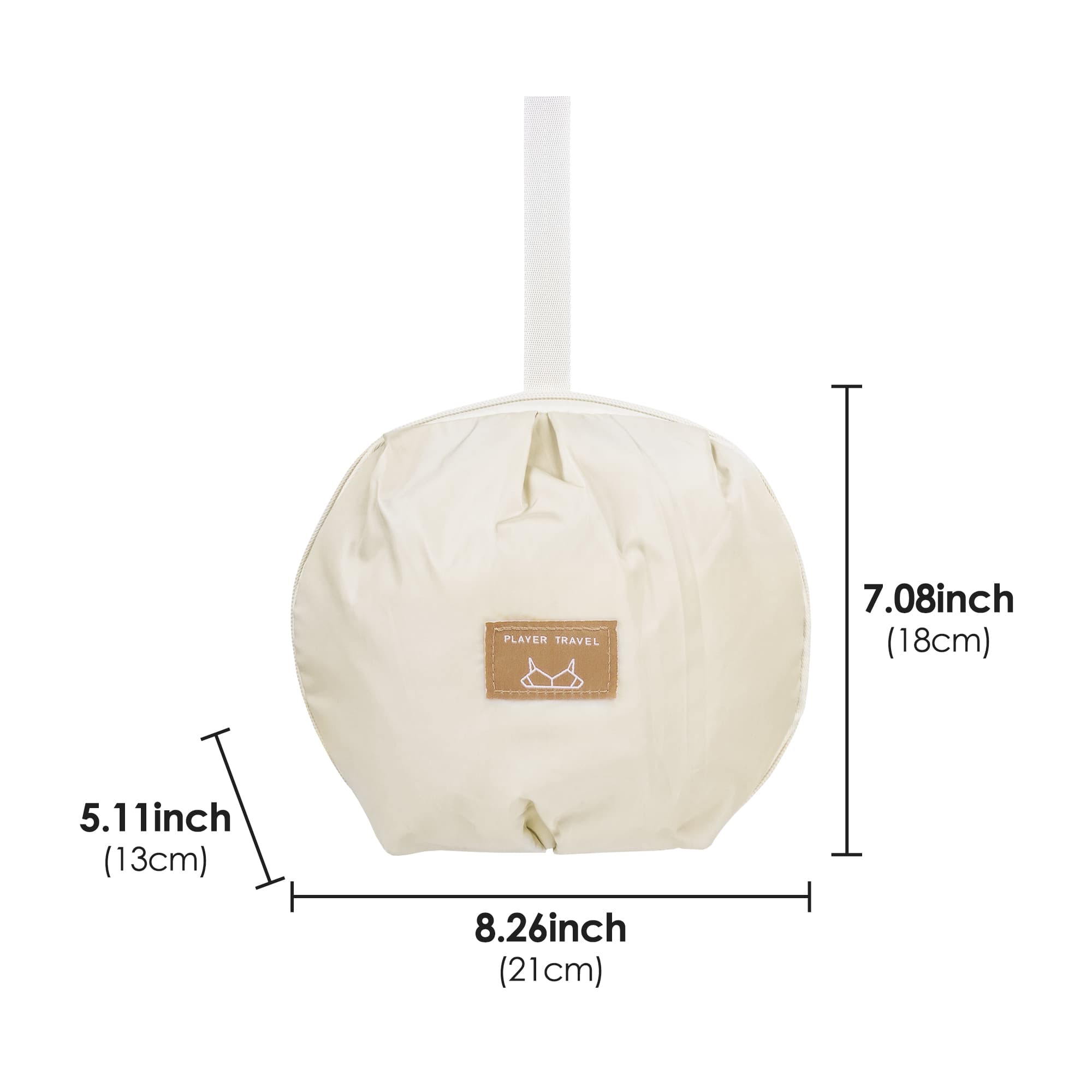 ReignSword Travel Underwear and Sock Organizer Bag, Portable Lightweight Packing Storage Bag for Women, Multiple Compartments and Pockets (Beige ) - 1