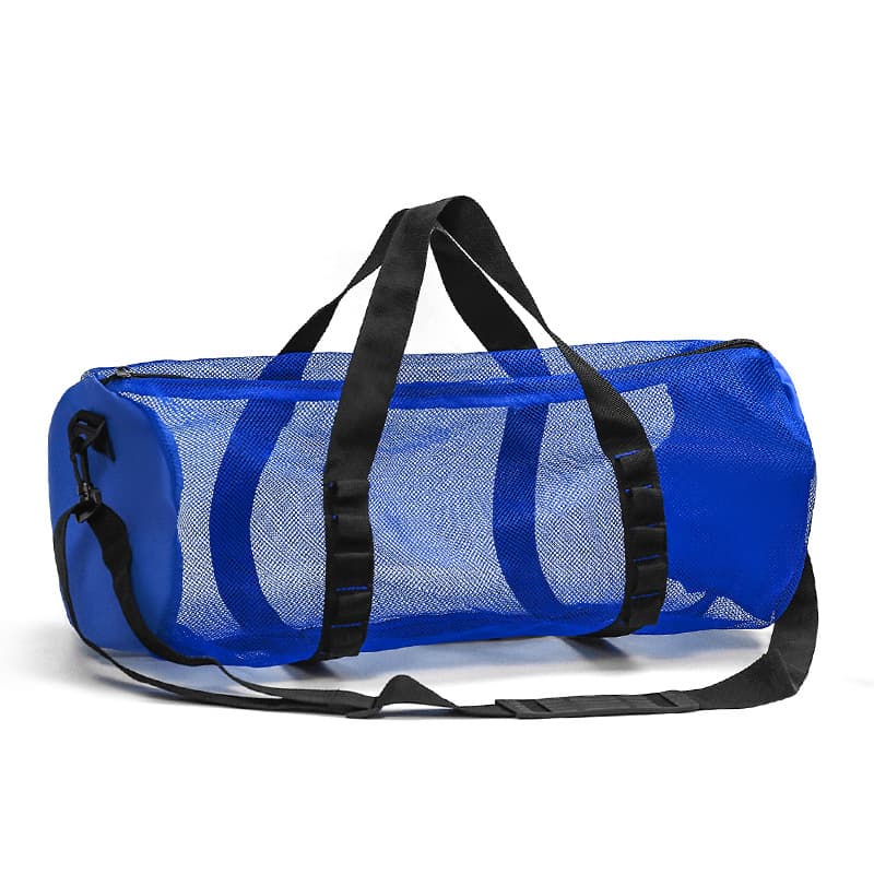 ReignSword Mesh Duffle Bag for Scuba Dive or Snorkel, 22.8 x 10.6 x 10.6 Inches Portable Snorkeling Equipment Carry Bag with Adjustable Shoulder Strap (Blue) - 1