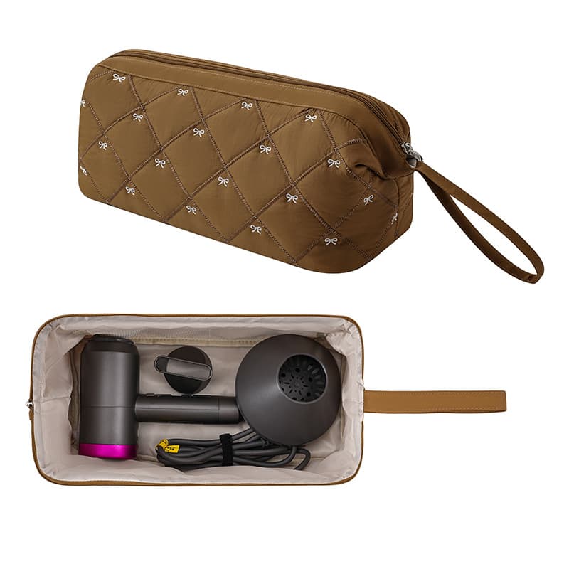 ReignSword Hair Tools Travel Bag Compatible with Shark FlexStyle, Dyson Airwrap, Revlon Hairdryer Case, Hair Styling Accessories Storage Waterproof Organizer (Caramel)