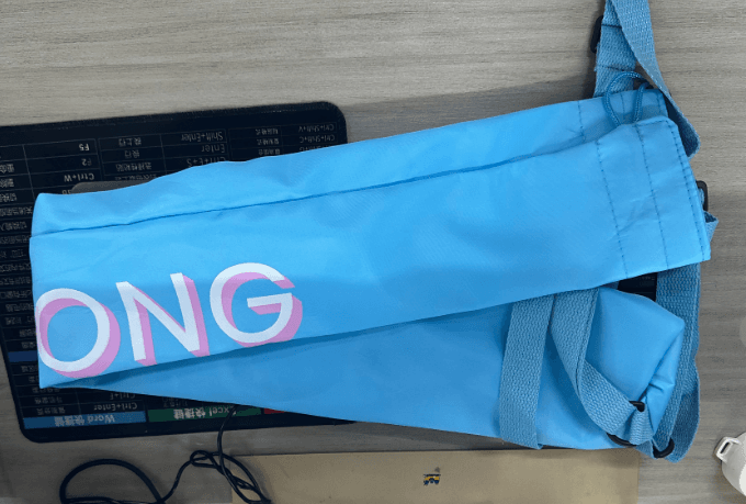 ReignSword Long Mahjong Mat Bag, 34 Inches Double-Shoulder Strap Mahjong Tile Bag with Drawstring, Lightweight Outdoor Portable Carrying Bag for Board Games, Yoga Mats (Blue) - 6