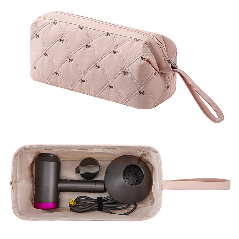 ReignSword Hair Tools Travel Bag Compatible with Shark FlexStyle, Dyson Airwrap, Revlon Hairdryer Case, Hair Styling Accessories Storage Waterproof Organizer (Pink) - 6