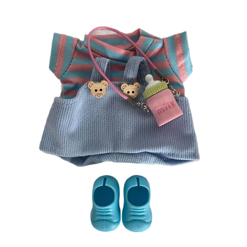 ReignSword Clothes for 17cm Doll, 4 Pcs Casual Set for Dolls, Dress-Up-Replaceable Clothing, Stylish Doll Outfit Accessories for 6.7 Inches Dolls, Play & Collector Display (NO Doll)