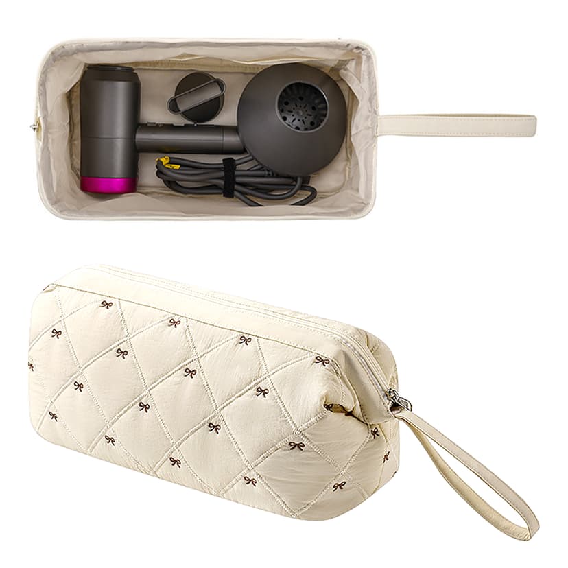 ReignSword Hair Tools Travel Bag Compatible with Shark FlexStyle, Dyson Airwrap, Revlon Hairdryer Case, Hair Styling Accessories Storage Waterproof Organizer (Beige)