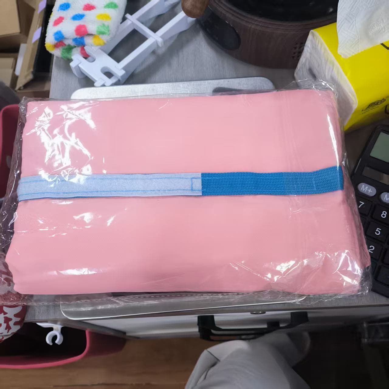 ReignSword Roll-Up Mahjong Rack Bag, Portable Oxford Cloth Organizer for Mahjong Racks, Pushers & Accessories, Family Night Travel Case (Pink, 39 x 21 Inch) - 1