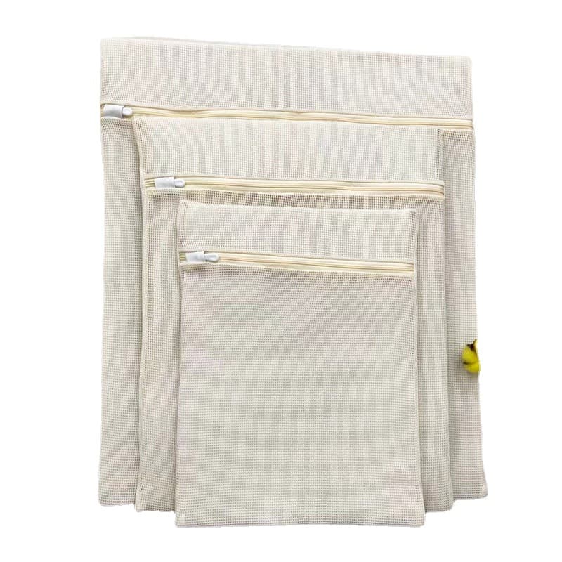 ReignSword 3 Pack Mesh Laundry Bags for Delicate Clothes, 12" x 16" Travel Net Wash Bag with Locking Zipper, Machine Washing Bag for Dorm Laundry Room Organization - 7