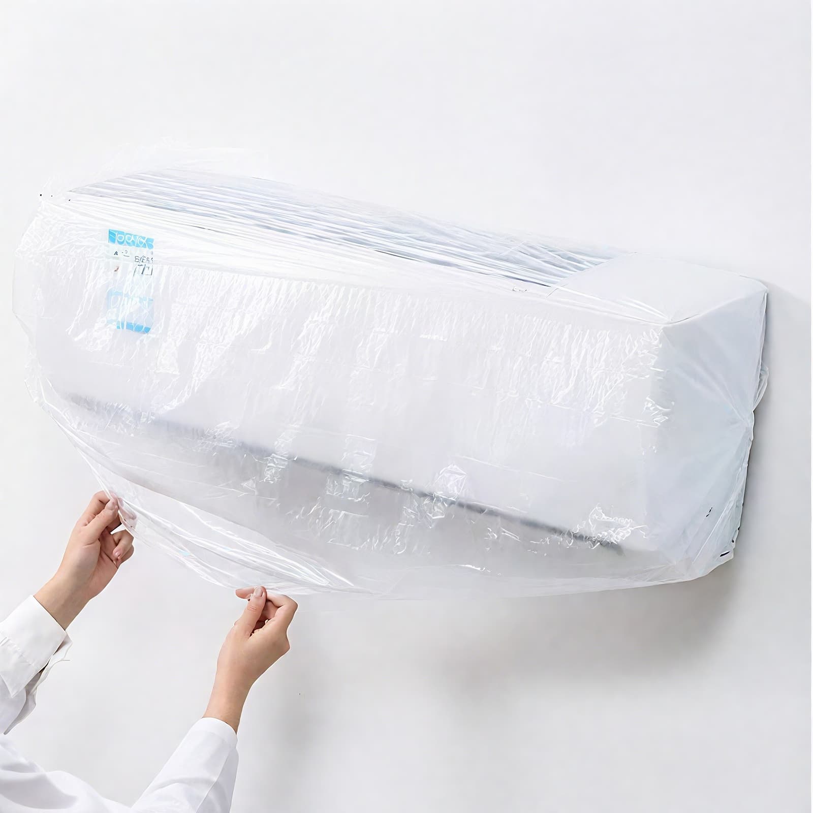 ReignSword 10 Pack Air Conditioner Covers Inside, Indoor Ac Cover Film for Mini Split Air Conditioners, Waterproof Transparent Air Conditioner Dust Cover - 1