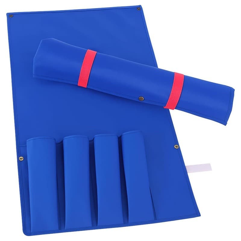 ReignSword Roll-Up Mahjong Rack Bag, Portable Oxford Cloth Organizer for Mahjong Racks, Pushers & Accessories, Family Night Travel Case (Dark Blue, 39 x 21 Inch)
