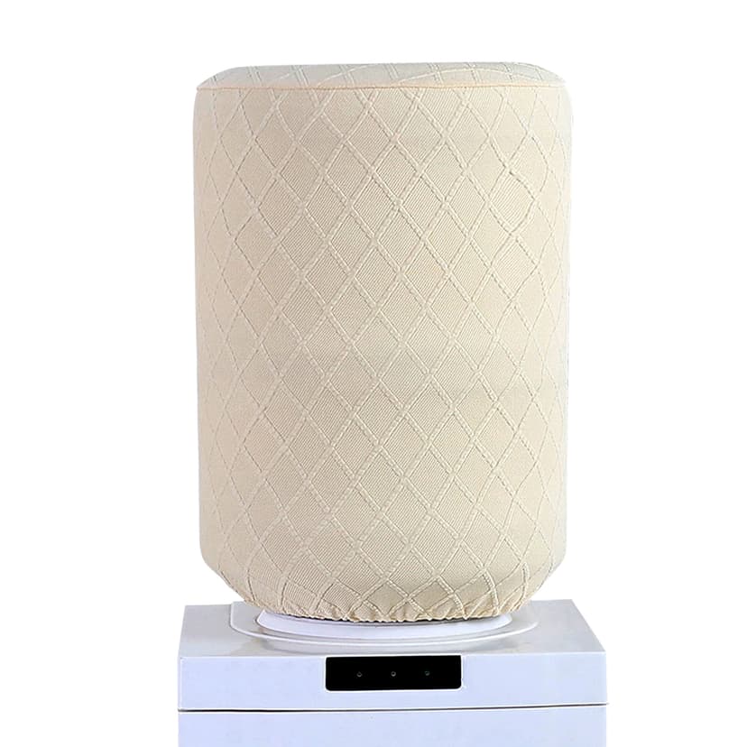 ReignSword Water Dispenser Barrel Cover for 5 Gallon Water Bottle, High Stretchy Water Dispenser Dust Cover, Reusable Furniture Cover Protector for Home or Office (Beige)