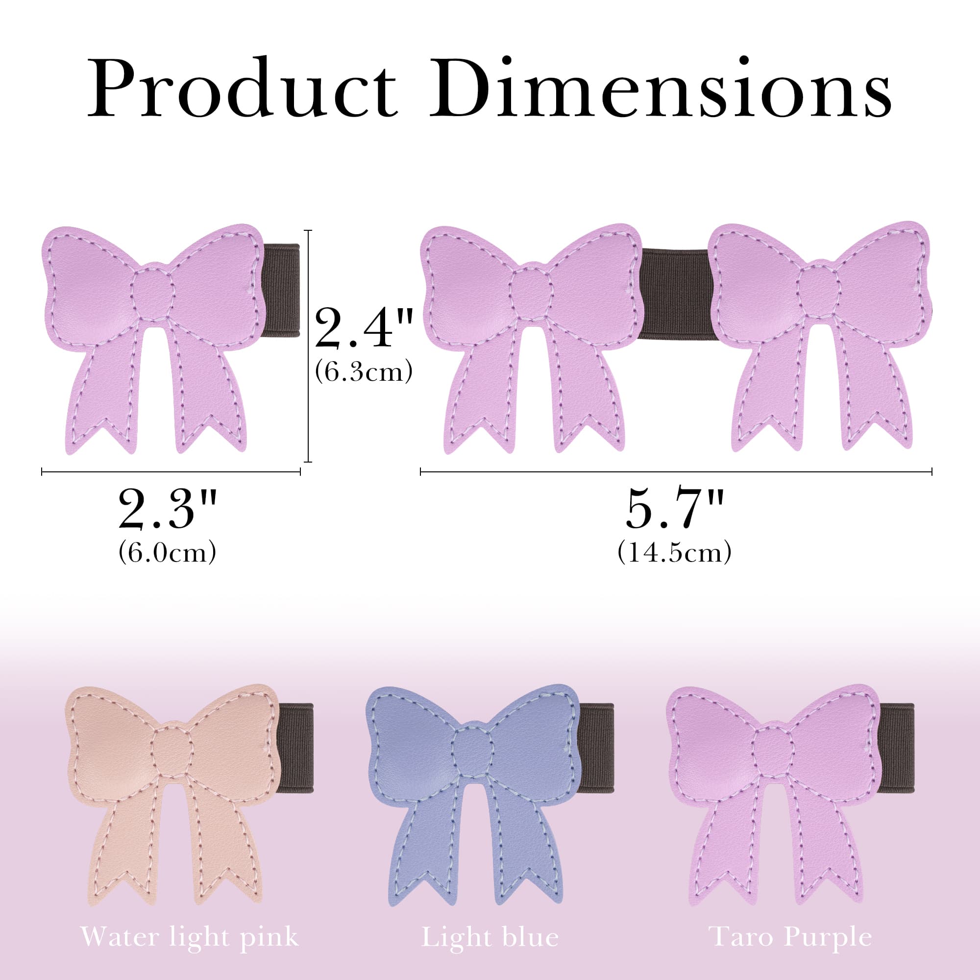 ReignSword Magnetic Leather Bookmarks, Cute Bow Book Markers for Reading, Magnet Bookmark Clips for Women Men Book Lovers Gifts for Birthdays, Christmases, Easter (Purple) - 1
