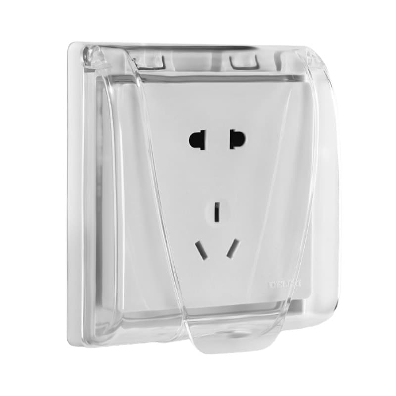 ReignSword Waterproof Outdoor Electrical Outlet Cover with Handle, Plastic Wall Socket Plug Protector, Weatherproof Outside Outlet Box Cover for Bathroom, Kitchen and Balcony (Clear)