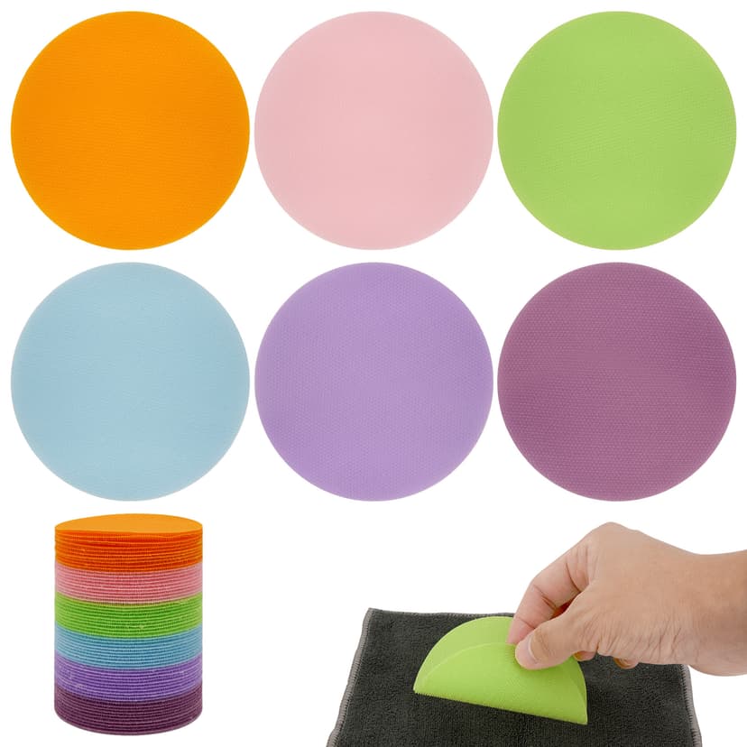 ReignSword 60 Pack Carpet Spots Markers, Multicolour Floor Dots Marker Stickers, Circle Carpet Markers for Group Activity Supplies (4 Inches)