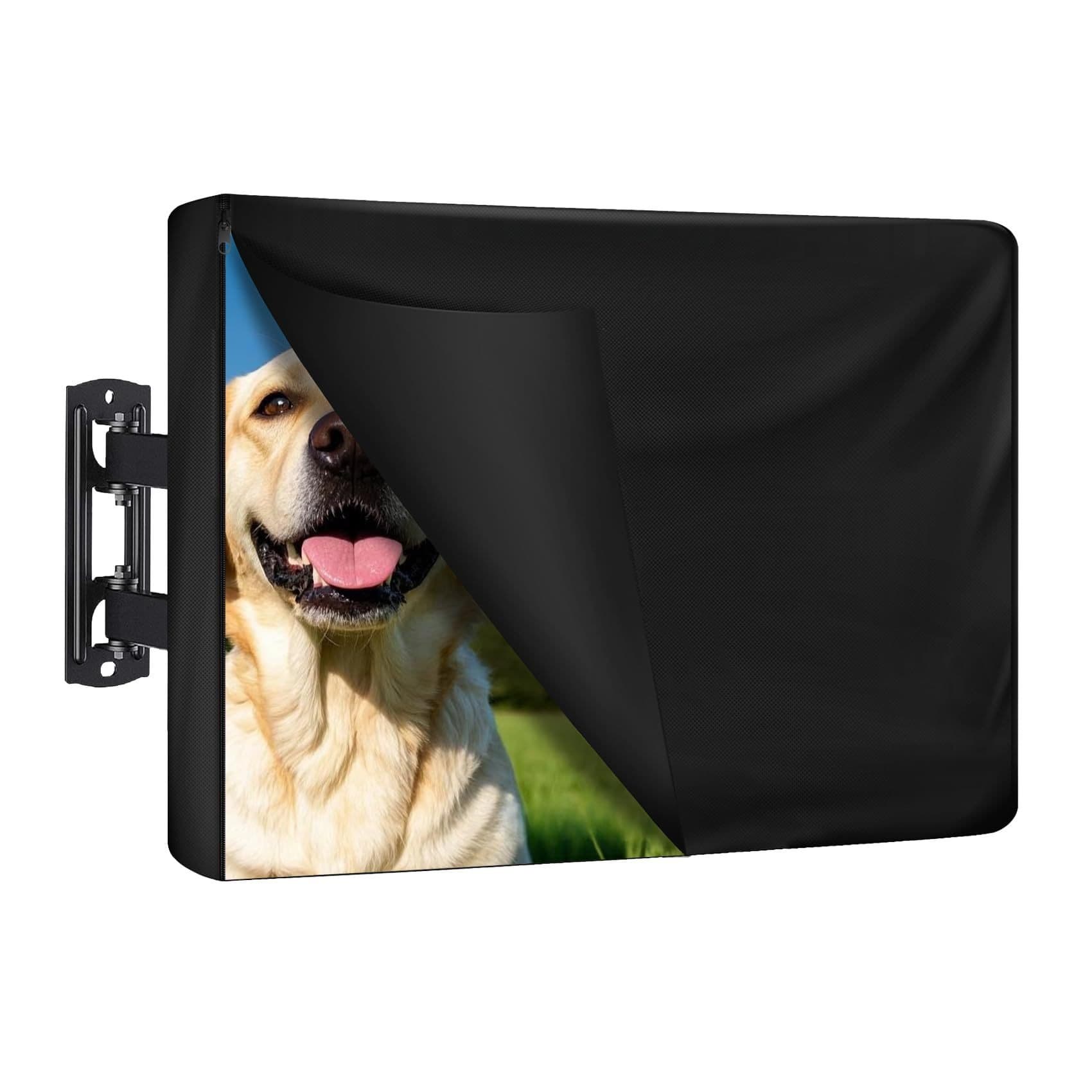 ReignSword Outdoor TV Cover 65-70 Inch, Weatherproof 600D TV Screen Protector with Remote Control Pocket, Outside Television Cover Compatible with LED, LCD, OLED TVs - 6