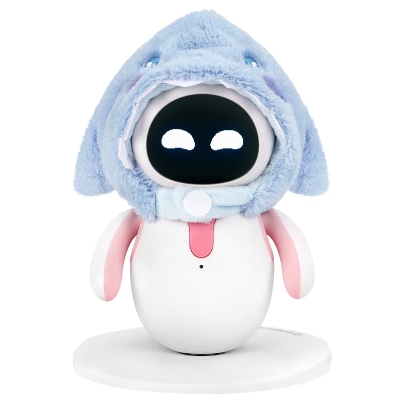ReignSword Blue Shark Plush Hat Compatible with Eilik Robot, Fun Animal Style Headband, Adorable Soft Plush Robot Costume Accessory