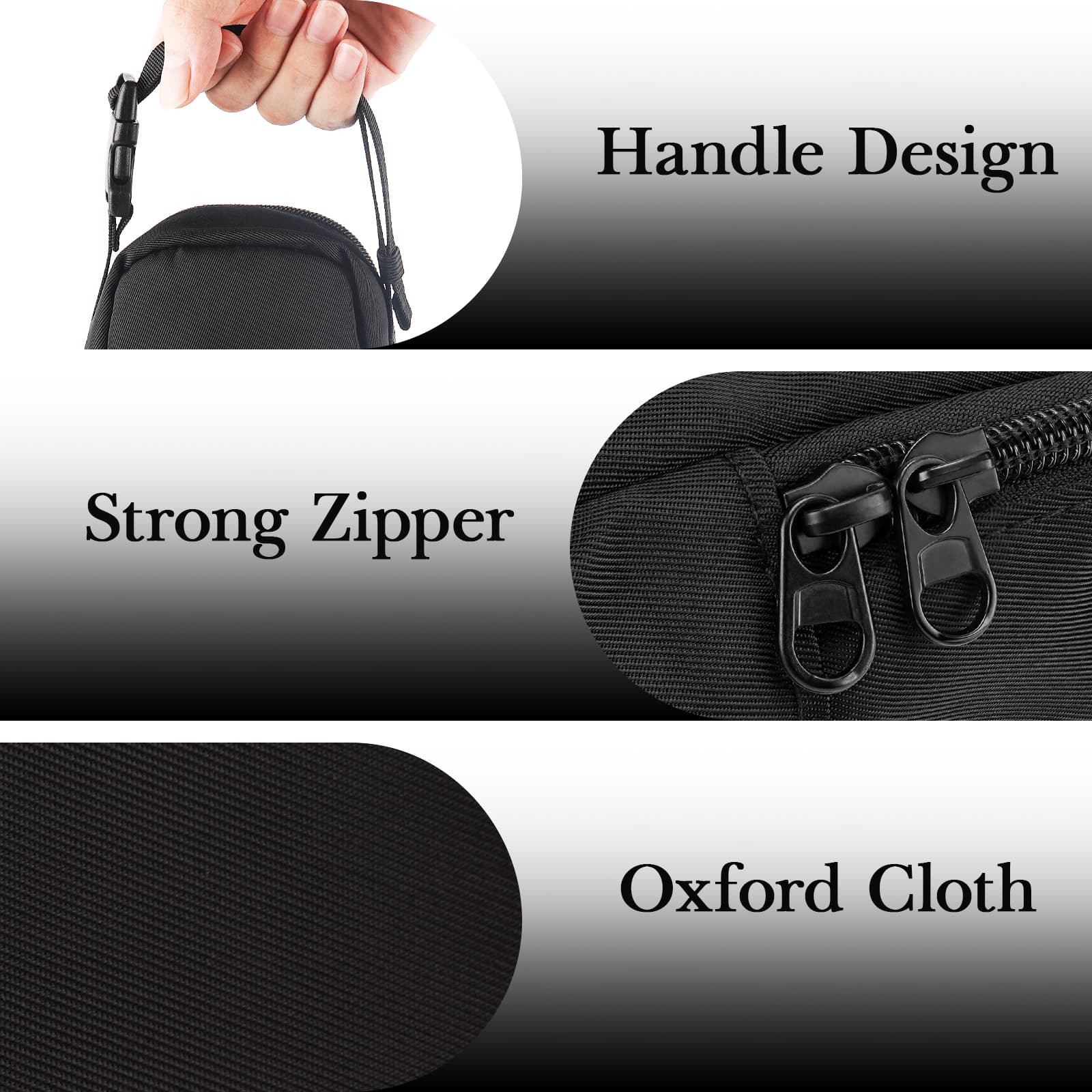 ReignSword Hair Tools Travel Bag with Hanging Buckle Strap, Travel Carrying Bag for Handheld Iron, Compatible with NORI Press Travel Steam Iron - 2