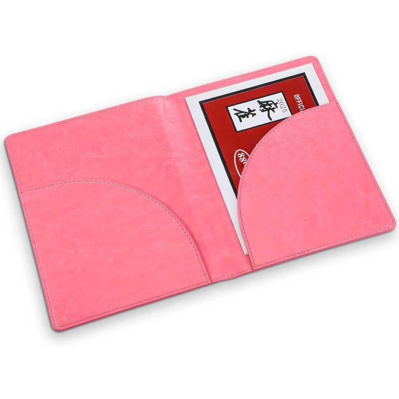 ReignSword Mahjong Card Sleeve, Vegan Leather Large Folio Scorecard Holder Protective Cover, Mahjongg Accessories and Gift for Lovers (Red, 11 x 7 Inches) - 7