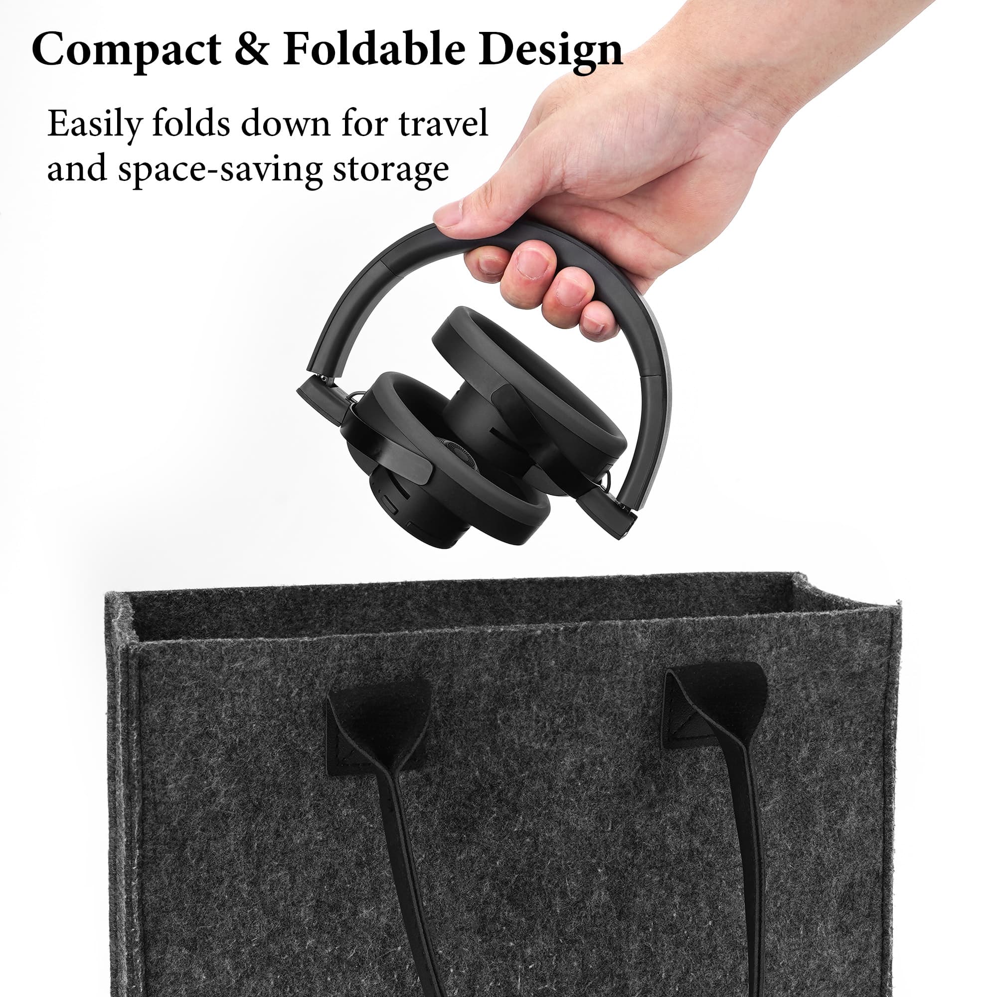 ReignSword Wireless Open-Ear Headphones, Prevents Sound Leakage (Bone Conduction Alternative),Bluetooth 6.0, Multipoint, 20-Hour Battery Life with Microphone (Dark Gray) - 5