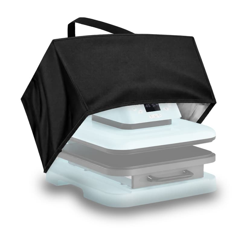 ReignSword Heat Press Dust Cover Compatible with HTVRONT 15" x 15" Machine, 420D Oxford Fabric Waterproof Protective Sleeve with Top Handle (Black, 19.3" x 15.8" x 11.8")