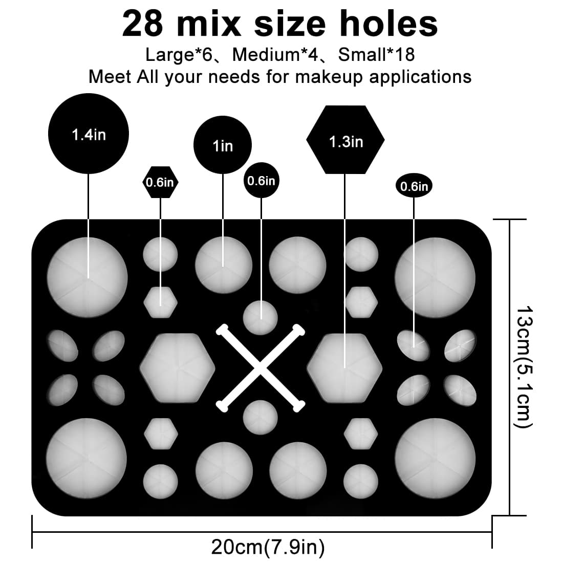 28 Hole Makeup Brush Drying Rack with Mat Keep Countertop Drying, Folding Makeup Brush Holder, Air Tree Tower Stand Organizer Comes with Mat - 1
