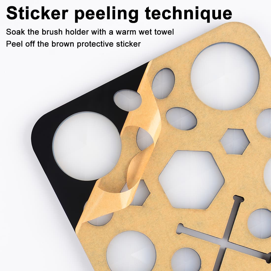 28 Hole Makeup Brush Drying Rack with Mat Keep Countertop Drying, Folding Makeup Brush Holder, Air Tree Tower Stand Organizer Comes with Mat - 2