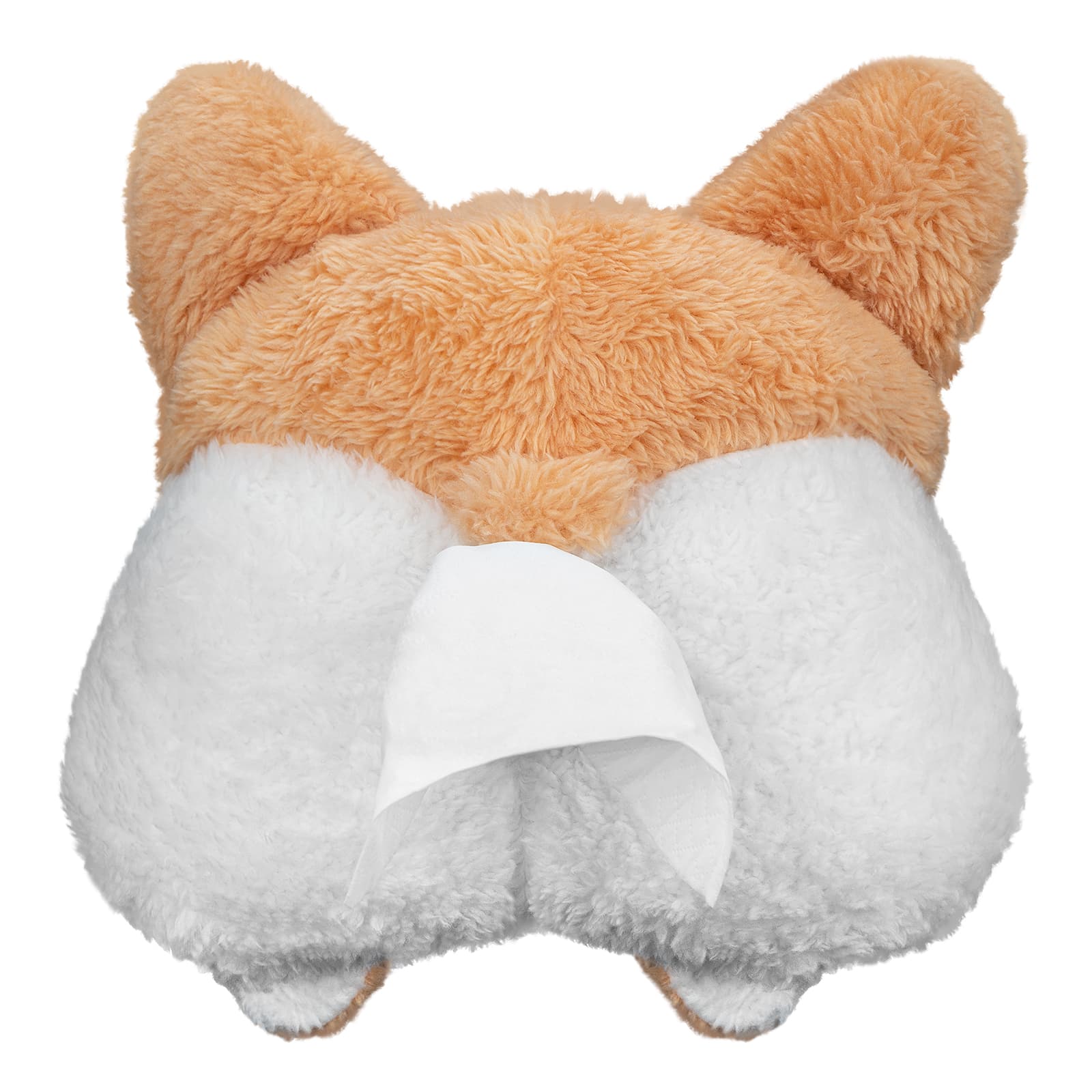 ReignSword Corgi Butt Shaped Car Tissue Box Holder, Soft Adorable Plush Napkin Box Tissue Case - 9