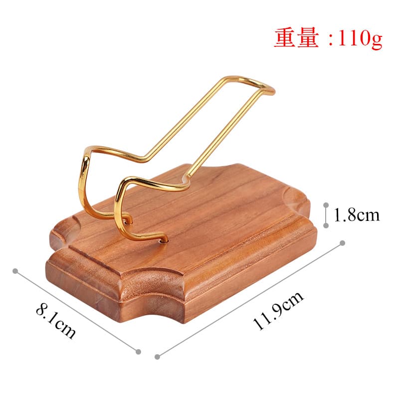 ReignSword Wooden Tobacco Pipe Stand Holder with Display Metal Slots, Family Home Pipe Accessories for Tobacco (Diamond) - 6