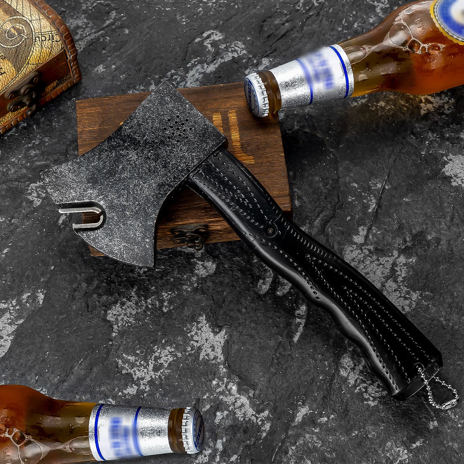 ReignSword Bottle Opener, Unique Beer Bottle Opener for Household & Party, Easy Opener for Beer and Beverage(Axe Shape) - 4