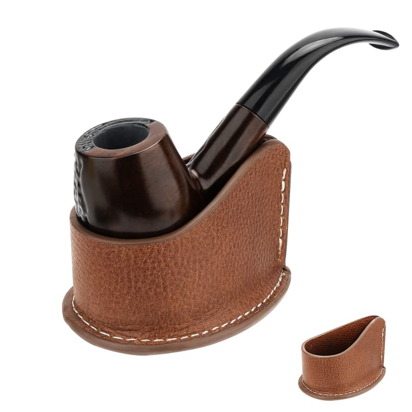 ReignSword Leathern Tobacco Pipe Stand Holder, Family Home Pipe Accessories for Tobacco