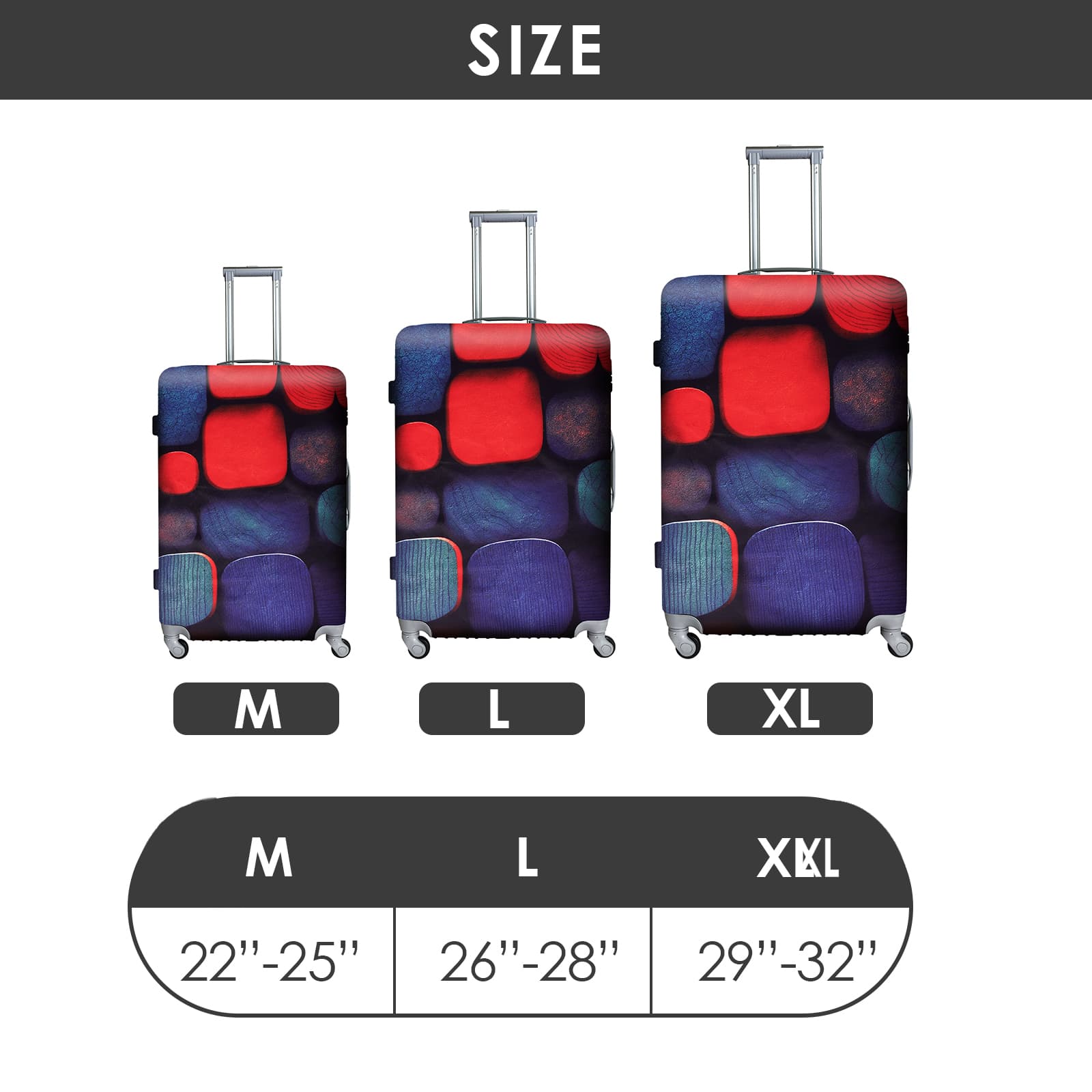 ReignSword Travel Luggage Cover Suitcase Protector Fit 29-31 Inch Luggage, Washable Luggage Covers for Suitcase Tsa Approved (H943, XL) - 1