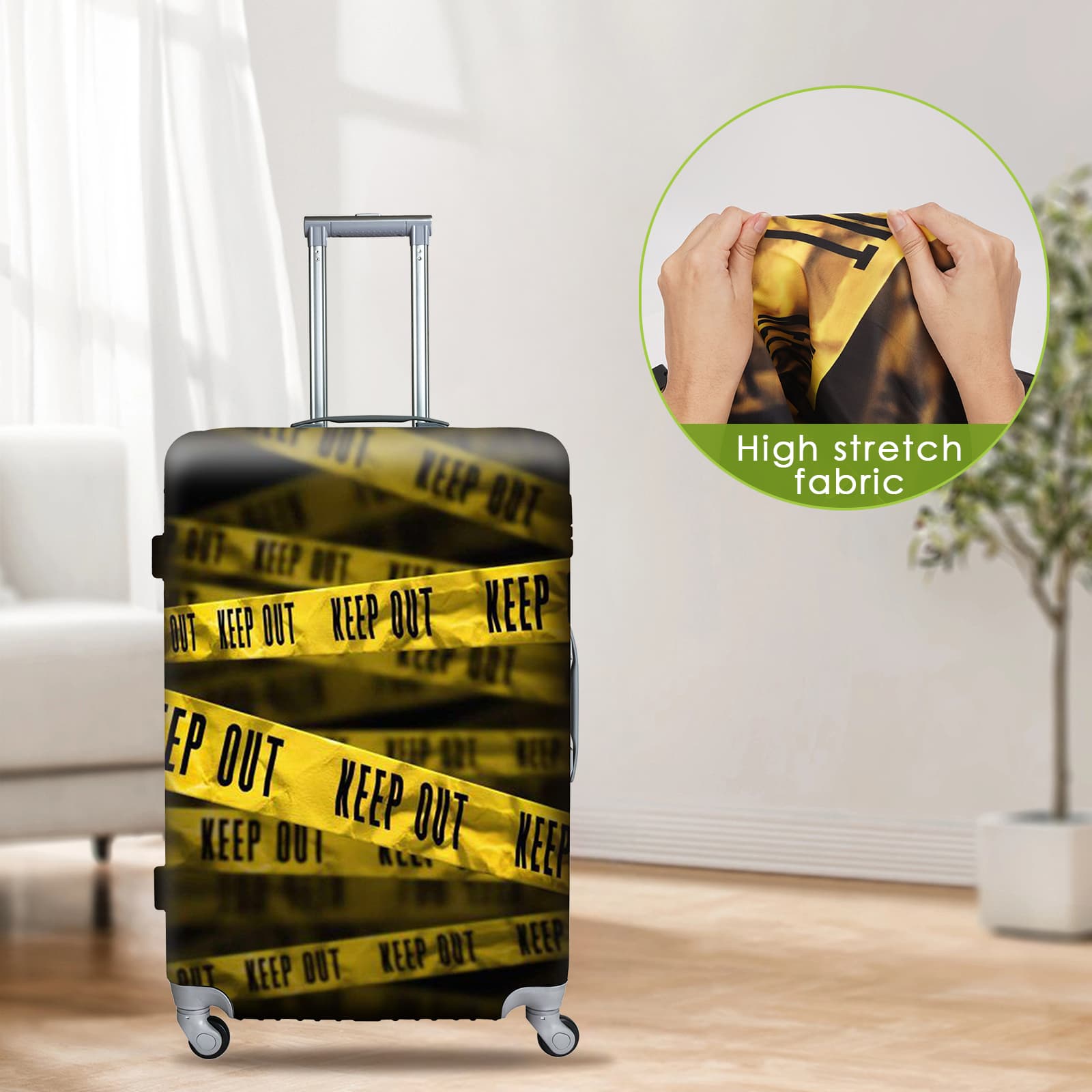 ReignSword Luggage Covers for Suitcase Tsa Approved, Travel Suitcase Cover Protector Fits 29-32 Inch Luggage, Washable Baggage Covers (XL, Personality Cyber ​​8) - 3