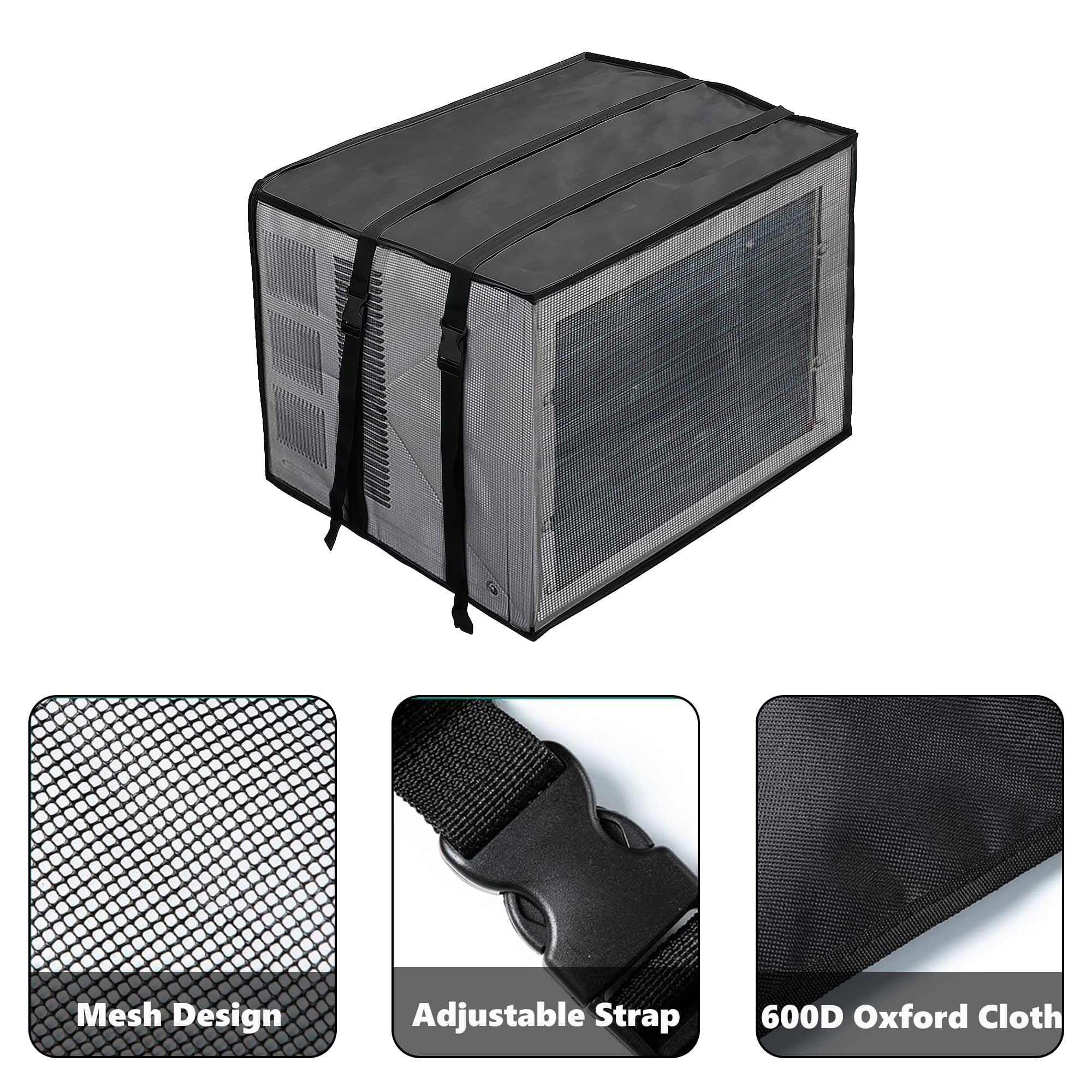 ReignSword Outside Mesh Window Air Conditioner Cover, Window Ac Unit Cover to Protect Against Leaves, Weeds and Debris (16.9''W x 12.9''D x 11.8''H) - 5