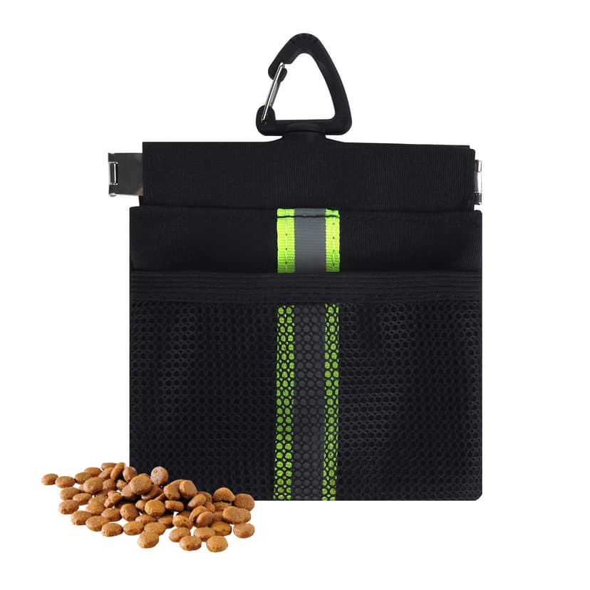 ReignSword Dog Treat Pouch, Self-Closing Pet Training Pouch with Carabiner, Hand Free Pet Feed Snack Reward for Pet Walking