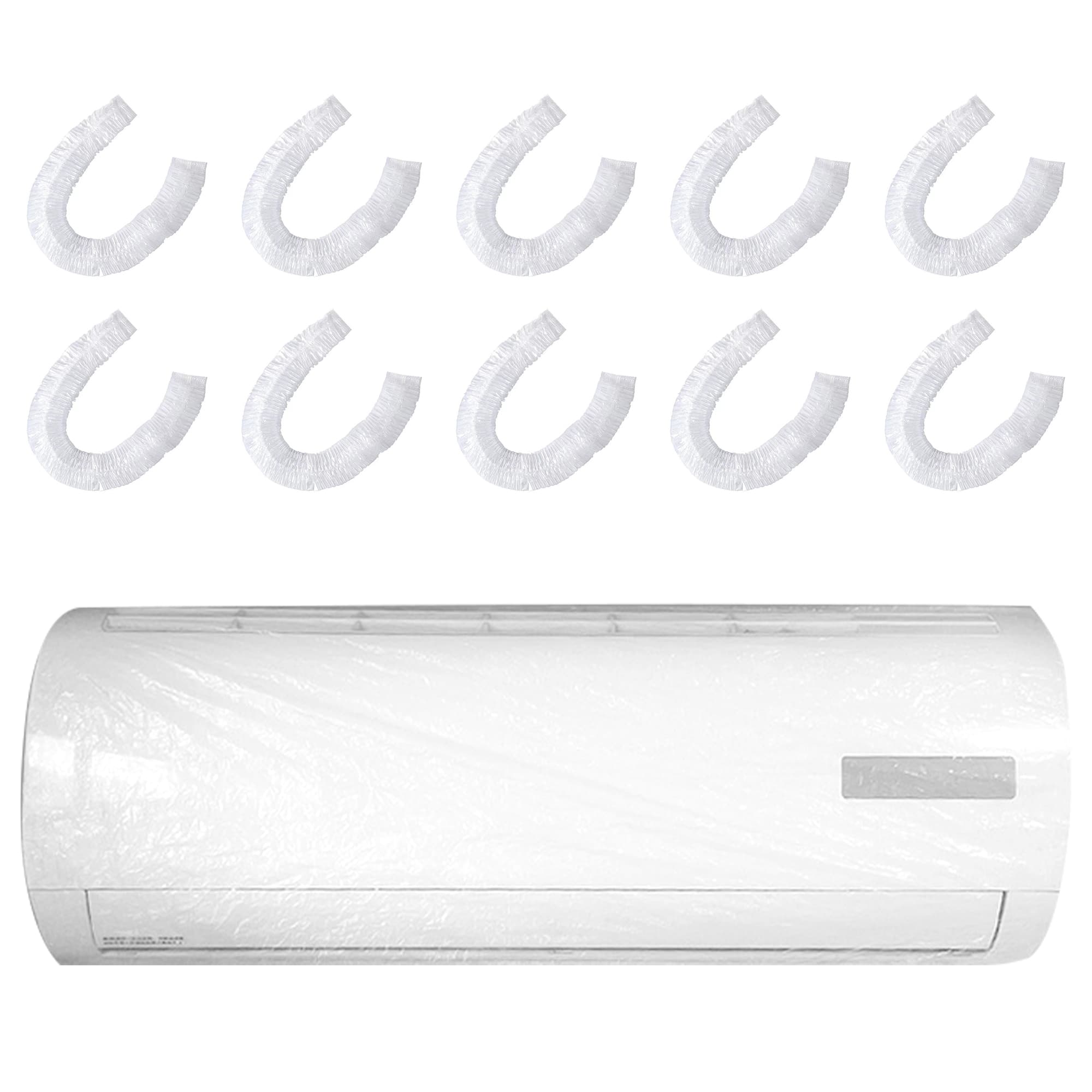 ReignSword 10 Pack Air Conditioner Covers Inside, Indoor Ac Cover Film for Mini Split Air Conditioners, Waterproof Transparent Air Conditioner Dust Cover - 2