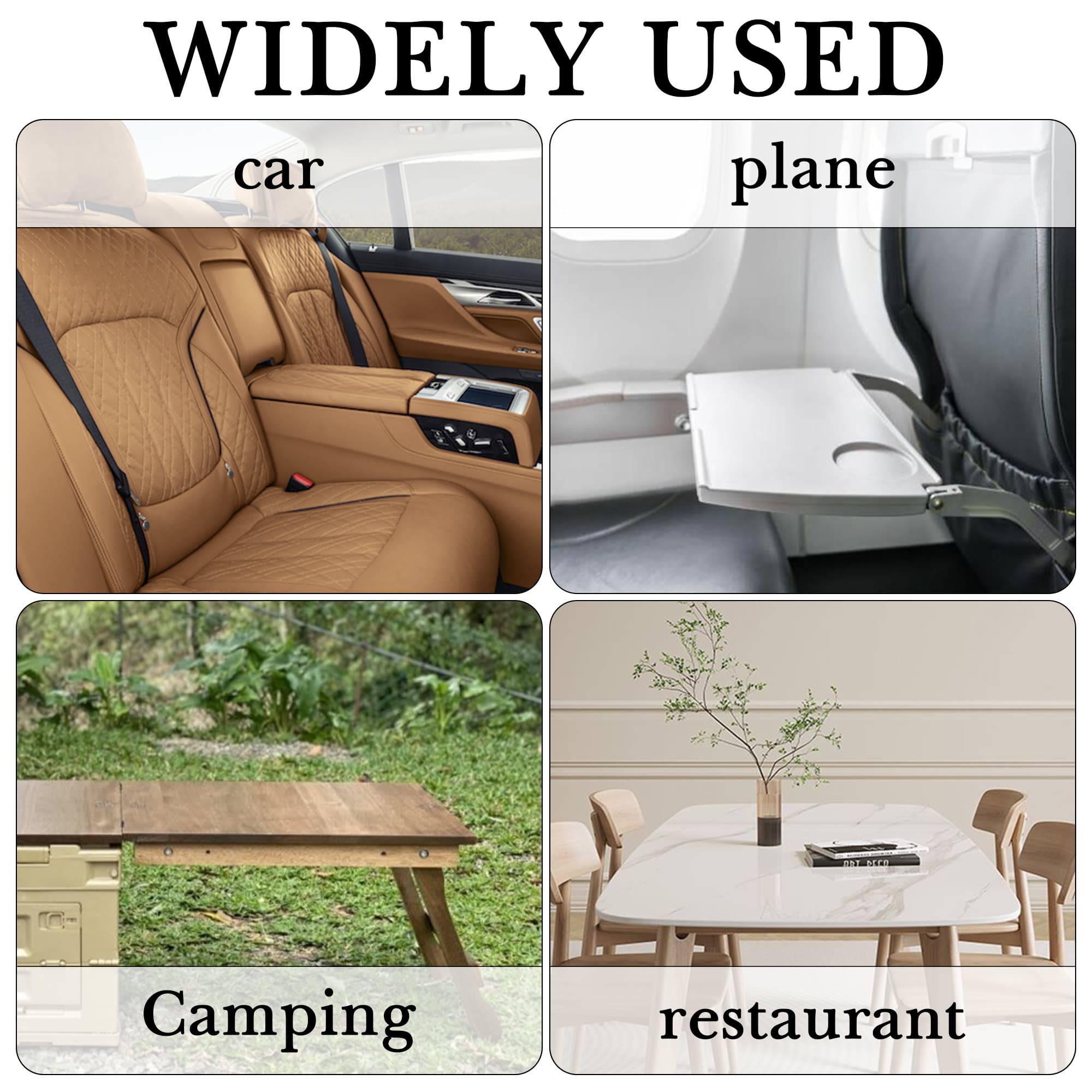 ReignSword Portable Car Seat Tray for Road or Airplane Travel Essentials, Foldable Storage Drawing Board with Pockets - 5