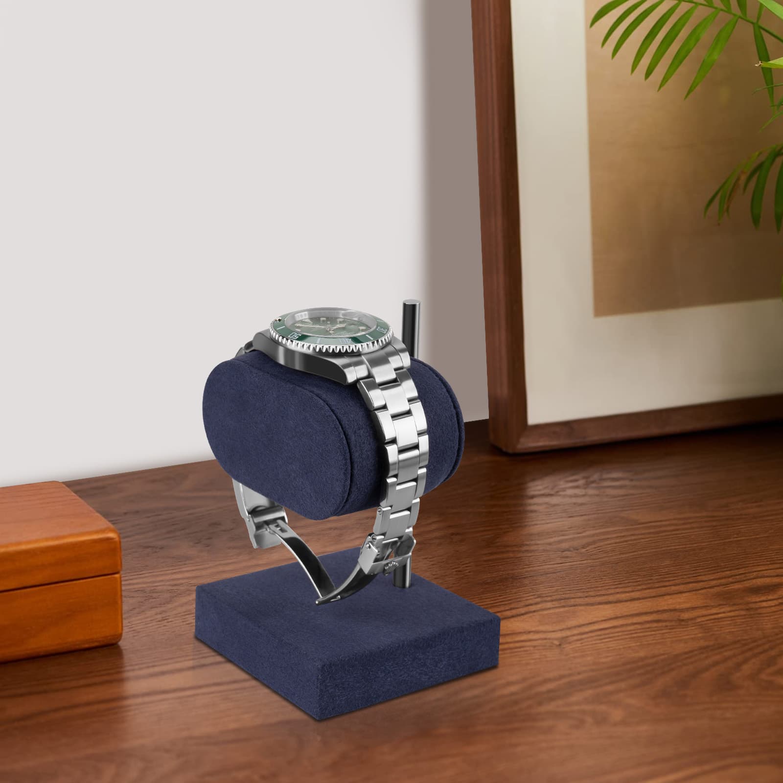 ReignSword Adjustable Watch Display Stand Holder, Wrist Watch Display Organizer Holder for Men and Women (Blue) - 3
