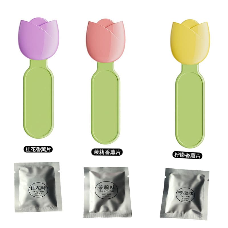 ReignSword Pack of 3 Flower Shape Toilet Seat Lift Handle, Toilet Lid Lifter with Scented Tablets , Avoid Touching Toilet Seat Accessories for Home Bathroom - 6