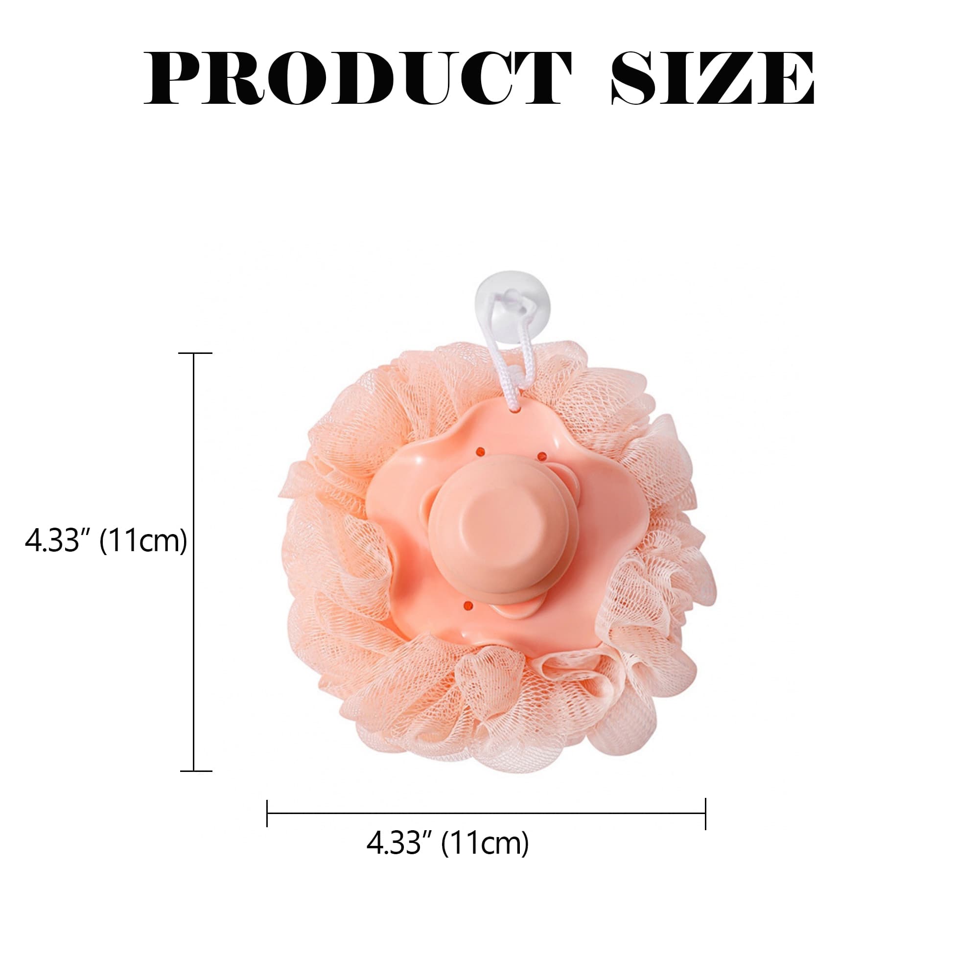 ReignSword 3 Pack Shower Loofah Bath Sponge with Soap Dispenser, Mesh Exfoliating Body Scrubber for Men and Women, Soft Body Wash Puff for Bathroom (Light Purple, Sky Blue, Orange) - 1