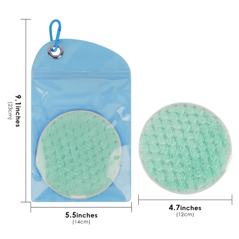 ReignSword Sand Remover for Beach, Reusable Sand Wipe Off Mitts with Carabiner, Talc-Free Sand Off Bags for Beach Vacation Camping Essentials (Green)