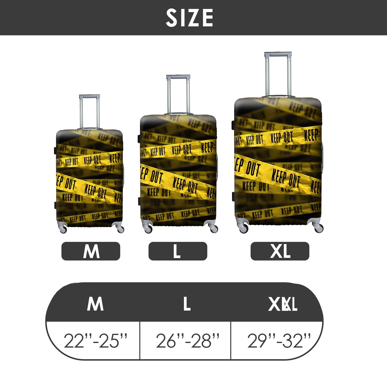 ReignSword Luggage Covers for Suitcase Tsa Approved, Travel Suitcase Cover Protector Fits 26-28 Inch Luggage, Washable Baggage Covers (L, Personality Cyber ​​8) - 1