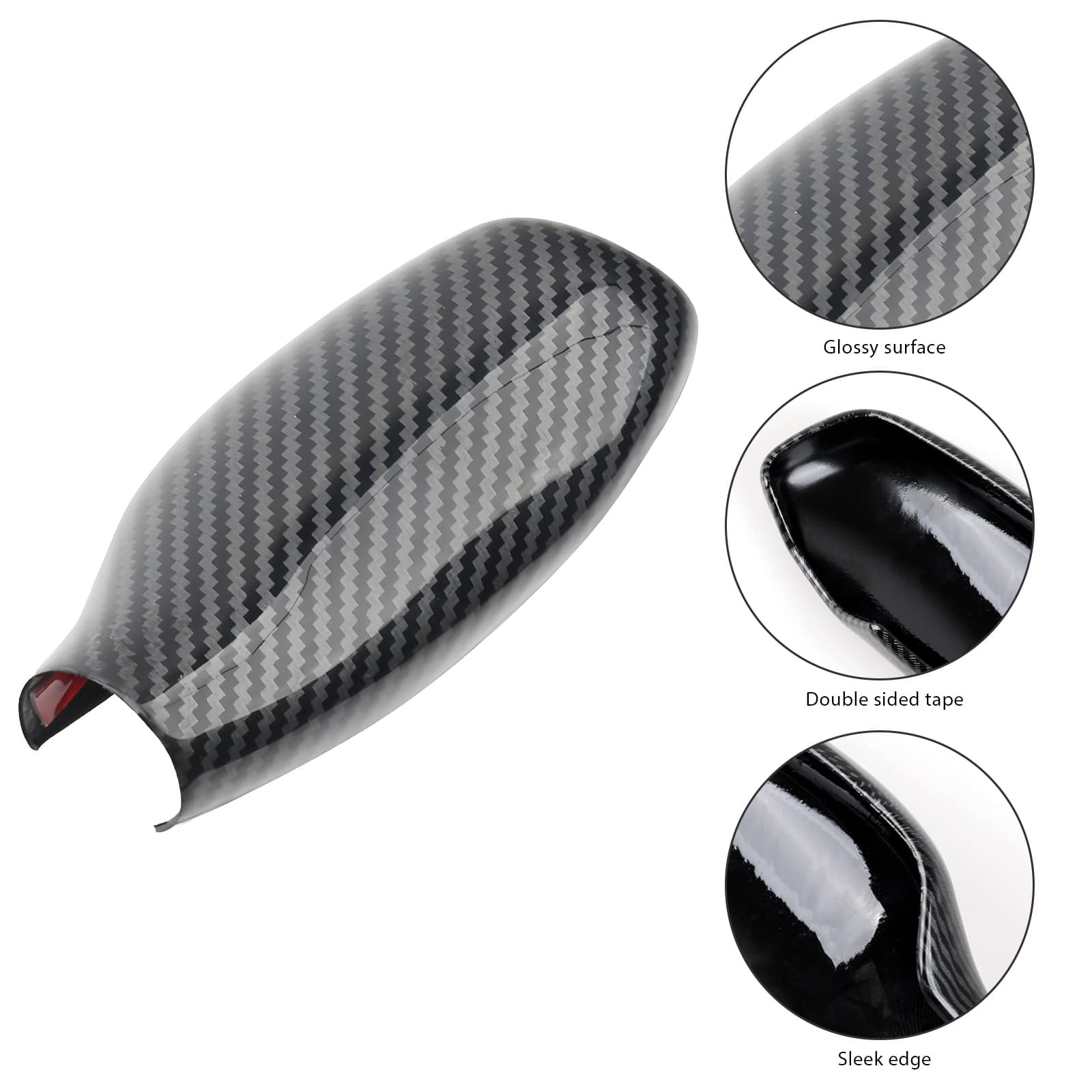 ReignSword Car Gear Shift Knob Cover, Carbon Fiber Pattern Gear Shift Knob Cover, Car Shift Protector Cover Compatible with BMW 5 Series X3 X4 IX3 - 1