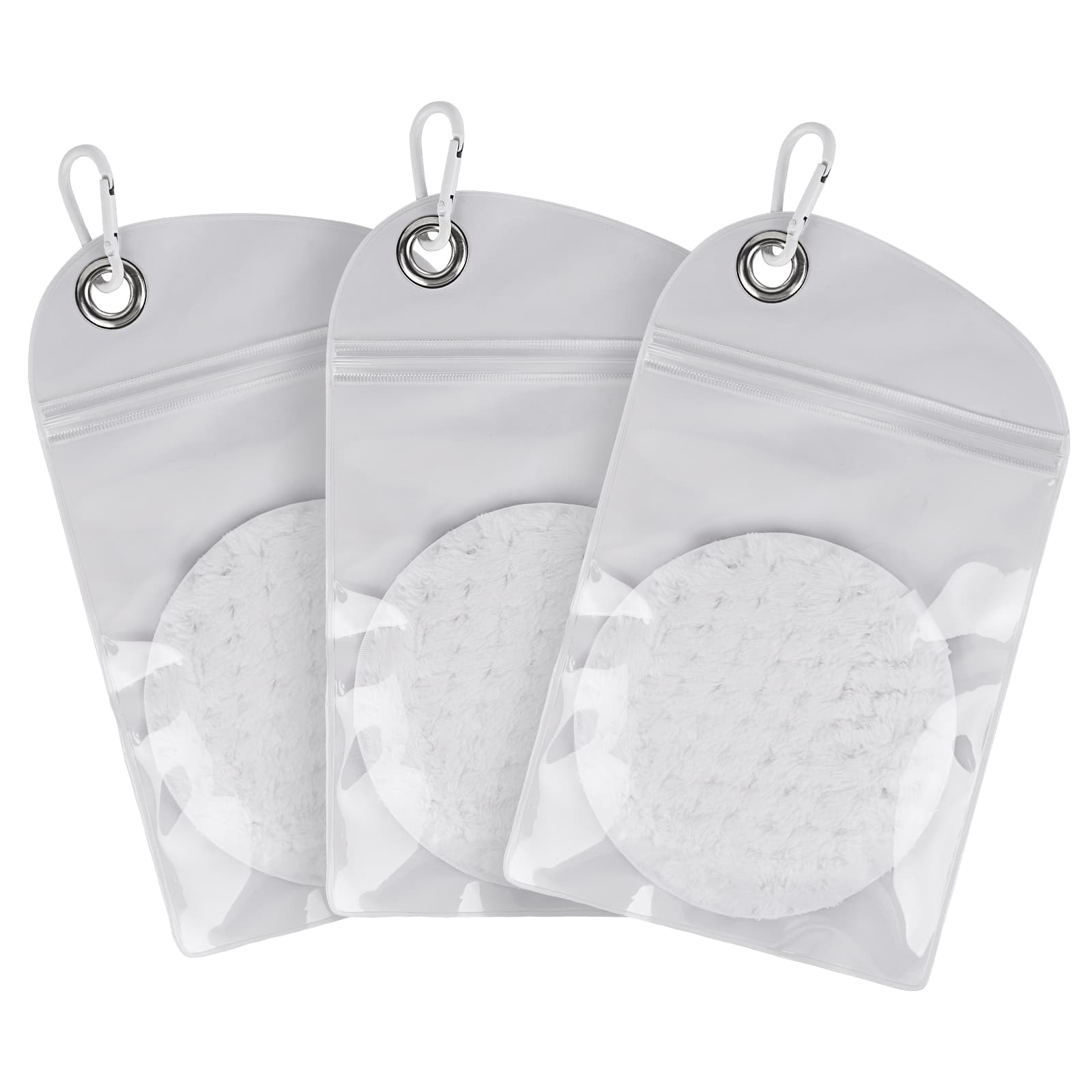 ReignSword Sand Remover for Beach, Reusable Sand Wipe Off Mitts with Carabiner, Talc-Free Sand Off Bags for Beach Vacation Camping Essentials (White) - 1