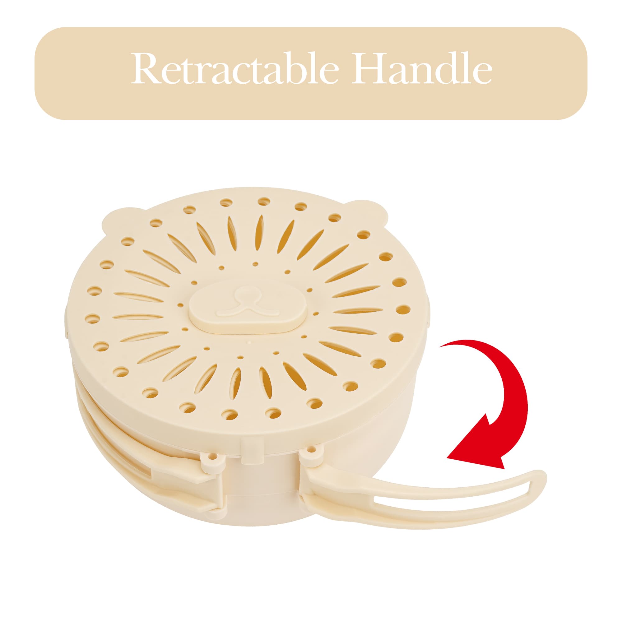 ReignSword Multipurpose Drain Basket with Lid, 2 in 1 Draining and Preservation Basket, Fruit Drainer Container with Fine Holes and Handle for Refrigerator, Kitchen Sink (White) - 2