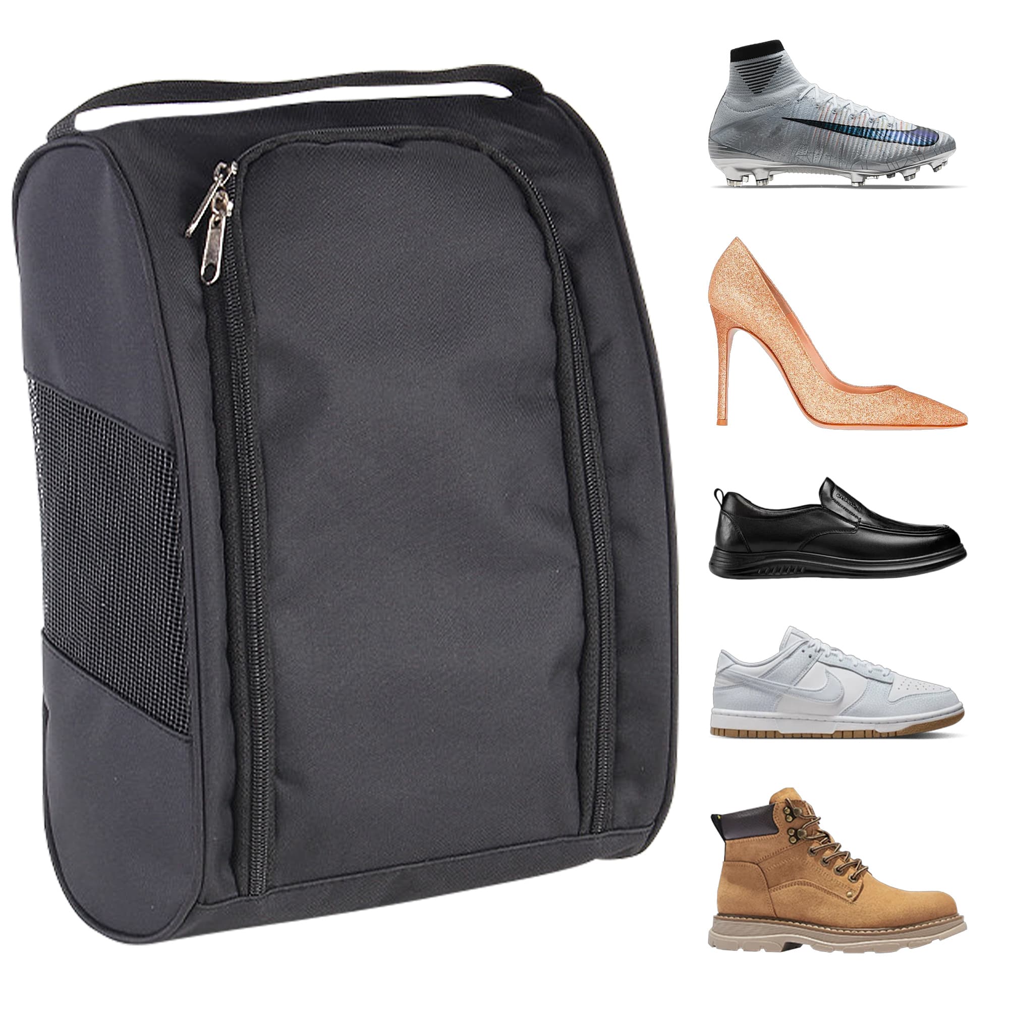 ReignSword Pack of 2 Shoe Bags for Men and Women, Portable Shoes Organizer Breathable for Travel, Travel Essentials suitable for Most Shoe Styles - 3