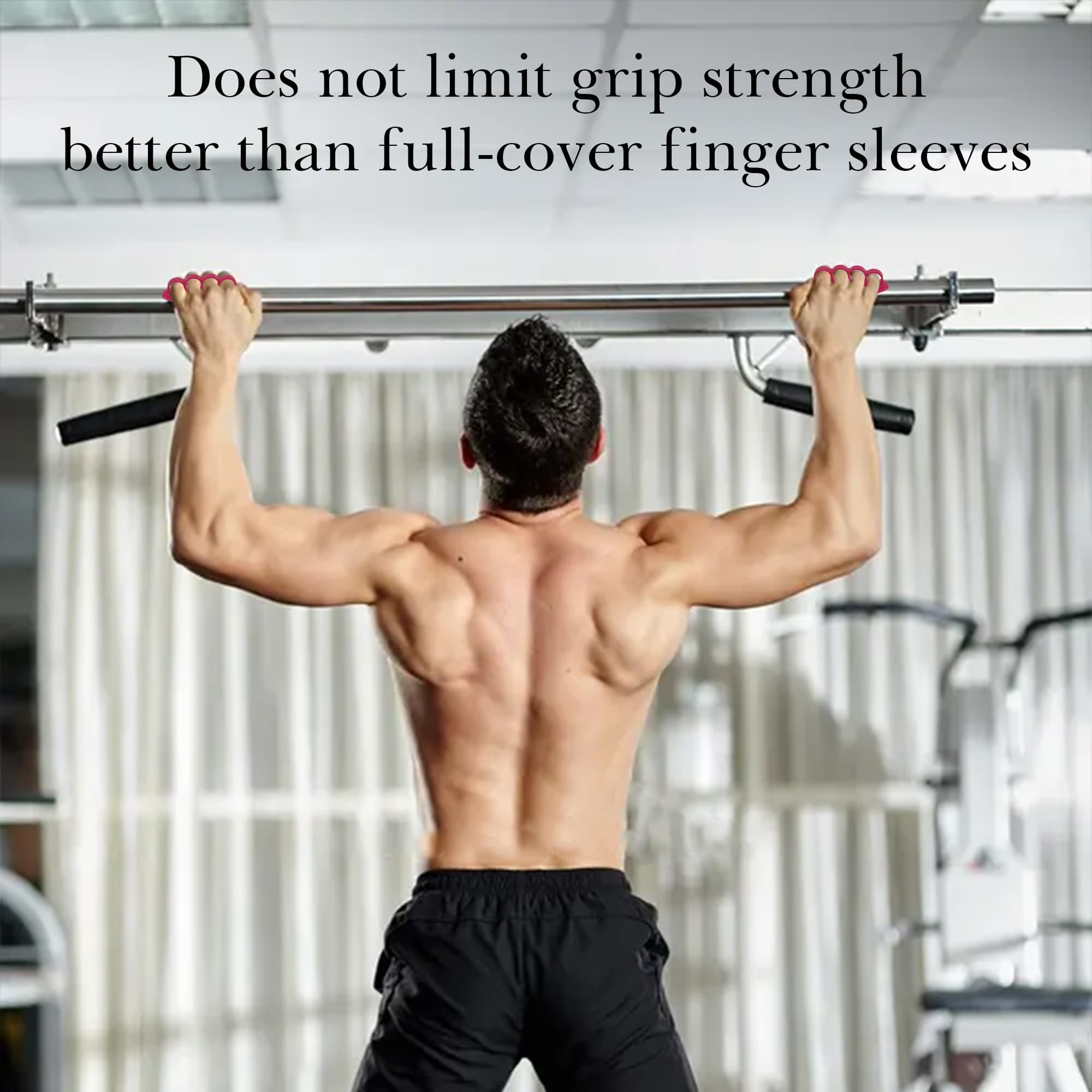 ReignSword Weight Lifting Grips for Men Women, Anti-Slip Gym Grips Protection Gloves for Weight Lifting, Dumbbell, Deadlift, Pull-Ups and Gym Training (Red) - 1