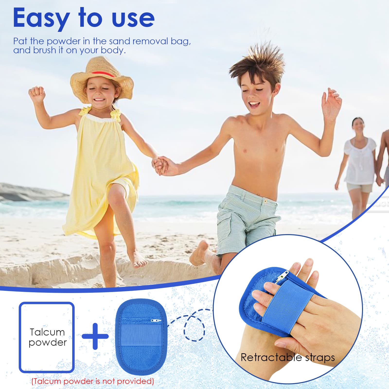 ReignSword 4 Pack Kids Sand Remover for Beach, Soft Sand Removal Bags Vacation Essentials, Skin Friendly Sand Cleaner Mitt for Outdoor - 2